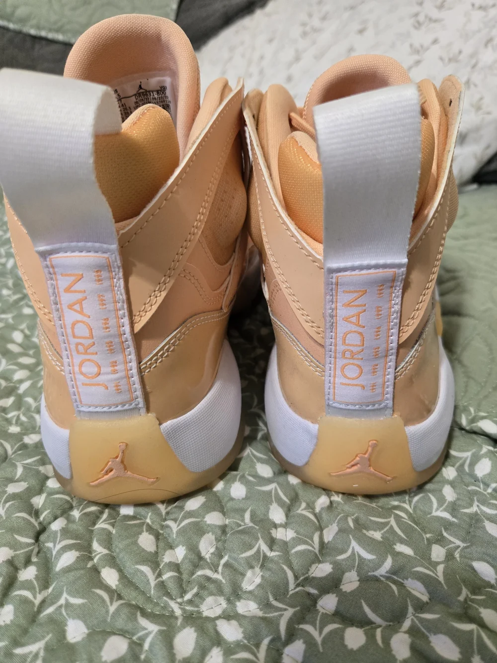 Jordan's Women Orange Trainers   Shoes in Peach